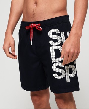 Superdry Tokyo Sport Férfi Fürdőruha Sötétkék | MNFQW7813